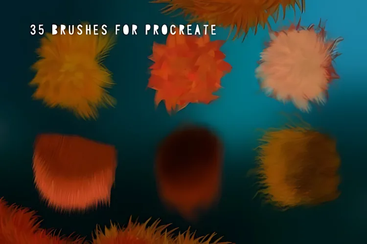 Animal Fur 2, 35 Fur, Hair & Feather Brushes, product preview artwork: preview 2 thumbnail