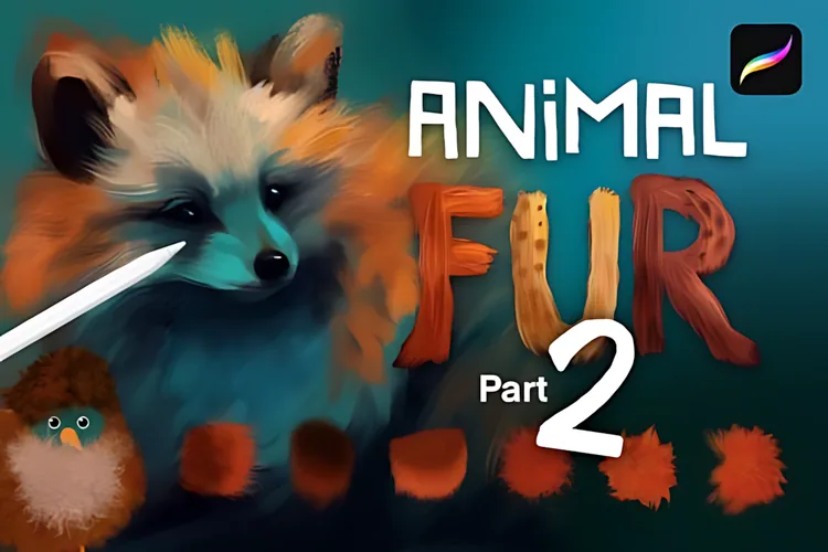 Animal Fur 2: 35 Fur, Hair & Feather Brushes: 35 dynamic fur, hair and feather brushes for realistic animal and fantasy art, soft one stroke, wild the next.