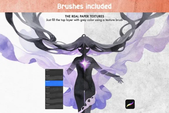 100+ Anime Soft Style Brushes, Watercolor, Shading & Line Art, product preview artwork: preview 3 thumbnail