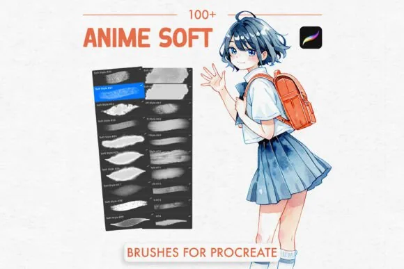 100+ Anime Soft Style Brushes: Watercolor, Shading & Line Art: 100+ soft watercolor brushes, smooth blenders and expressive liners for dreamy anime, manga and soft-style illustration.