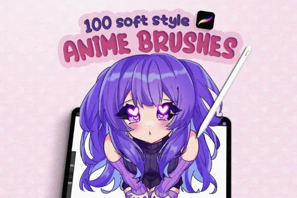 Anime Soft-Style Studio Kit: 100+ Procreate Brushes: A complete anime ecosystem: 100+ brushes for soft gradients, luminous shading, razor-sharp manga ink and glowing final details.