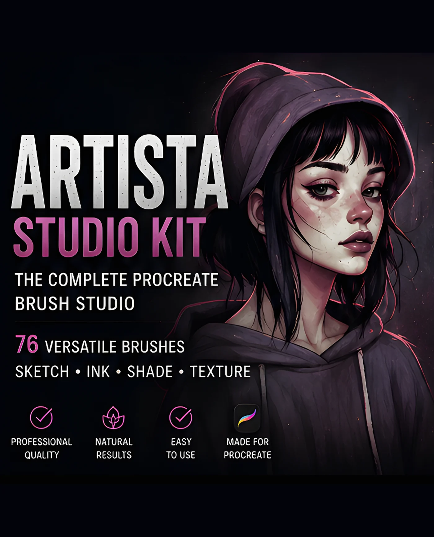 Artista Studio Kit: 76 Procreate Brushes
