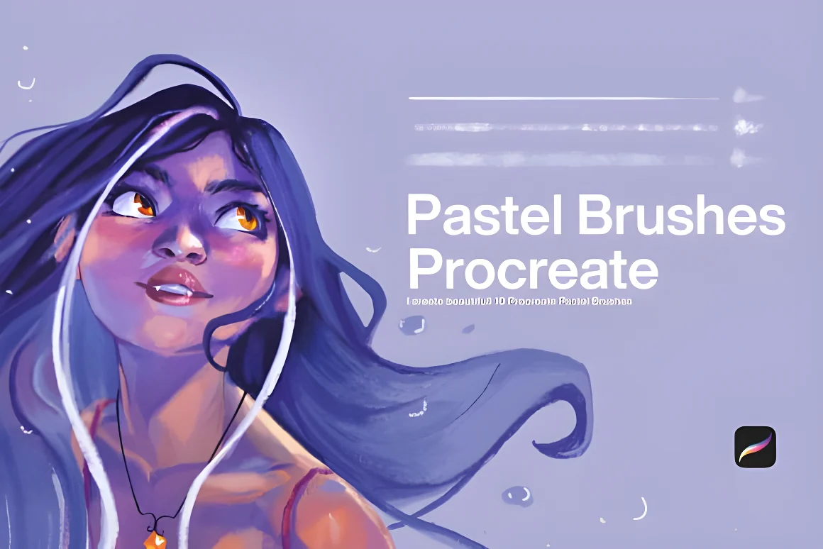 The Dreamy Pastel Art Kit for Procreate, product preview artwork