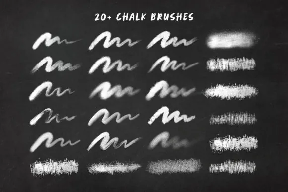 Chalkboard Artist's Toolkit, 20+ Chalk Brushes (Free), product preview artwork: preview 2 thumbnail