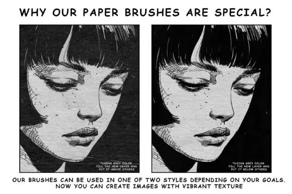 Free Fine Liner Set, 100 Brushes + 13 Paper Textures, product preview artwork: preview 1 thumbnail