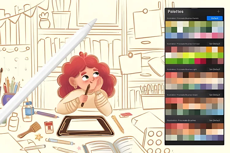 Illustration Brushes 2 for Procreate, product preview artwork: preview 1 thumbnail