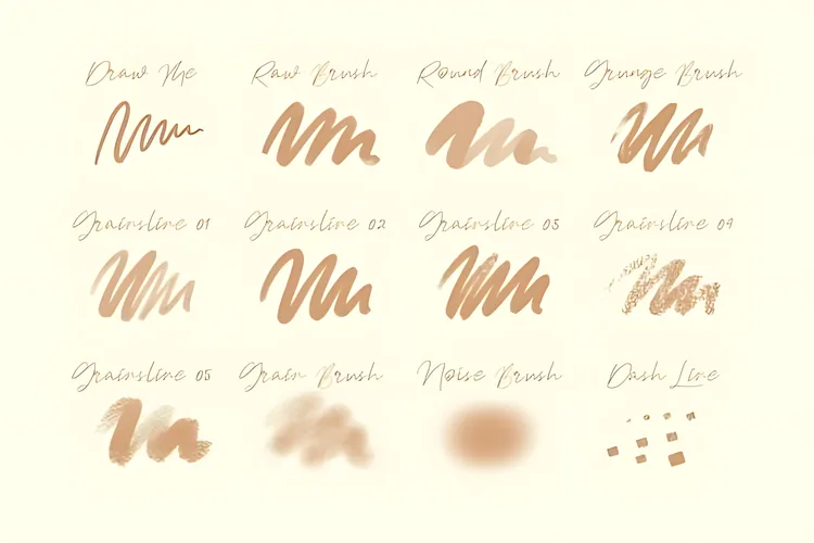 Illustration Brushes 2 for Procreate, product preview artwork: preview 2 thumbnail