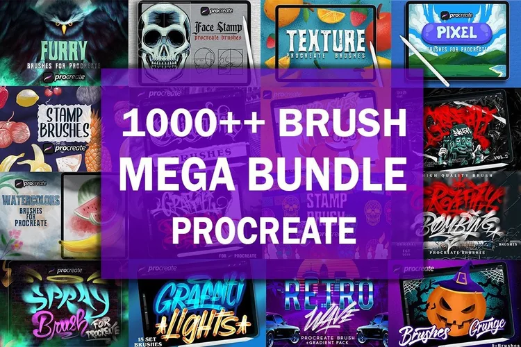 Master Vault Mega Bundle: 1,000+ Procreate Brushes