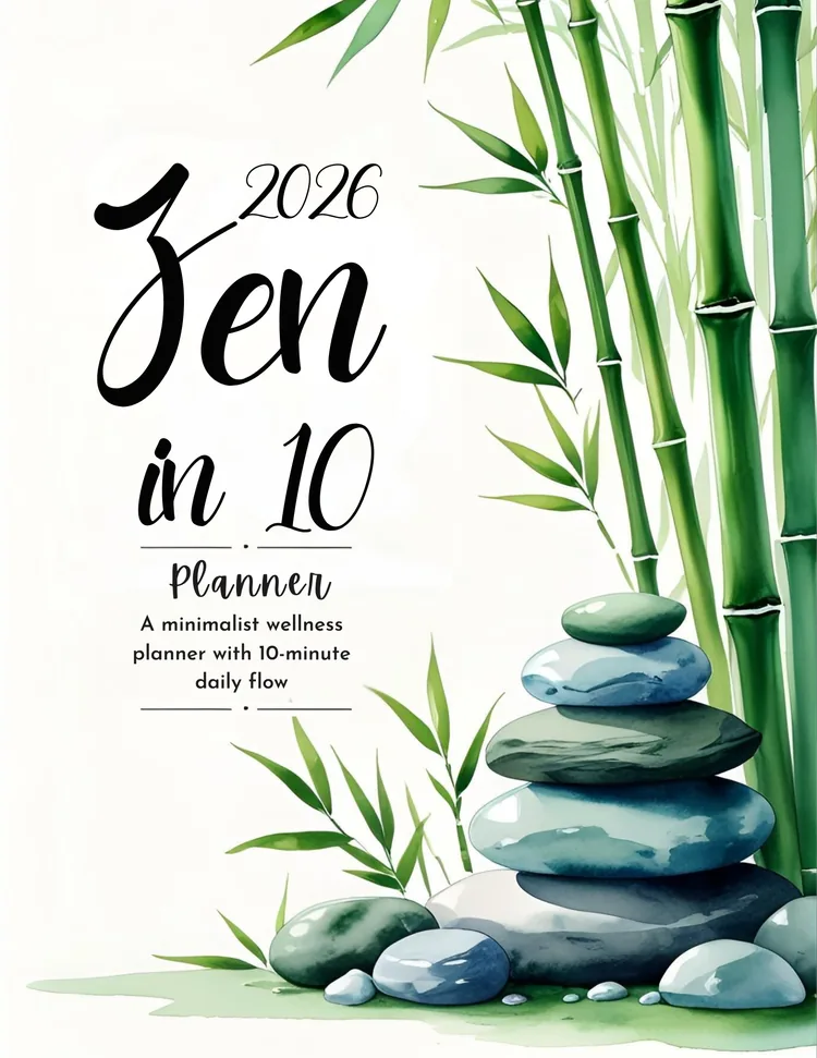 10-Minute Daily Mindfulness System: 57-Page Planner: A 57-page mindfulness planner with 10-minute daily prompts, fully hyperlinked PDF plus an editable Canva template.