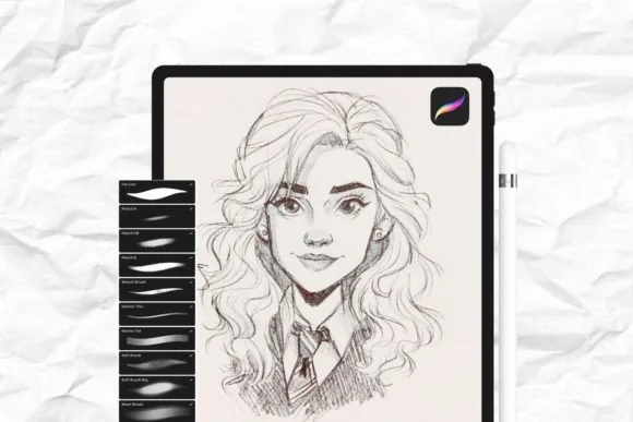 10 Premium Procreate Brushes Set, Texture & Effects, product preview artwork: preview 2 thumbnail