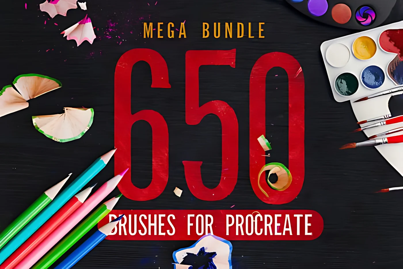 650 Procreate Brushes Mega Bundle