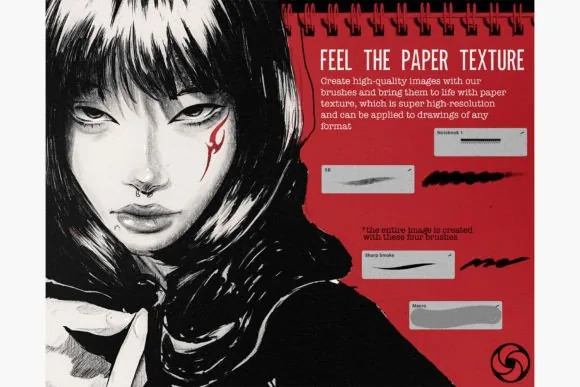 Professional Digital Sketchbook for Procreate, product preview artwork: preview 1 thumbnail
