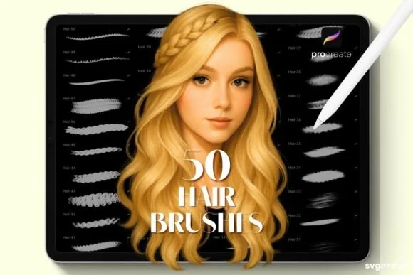 How to Paint Realistic Hair in Procreate (Without Drawing Every Strand)