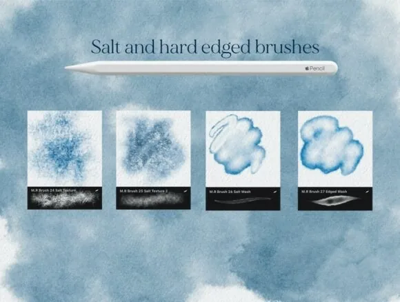 50+ Realistic Watercolor Studio Kit for Procreate, product preview artwork: preview 2 thumbnail