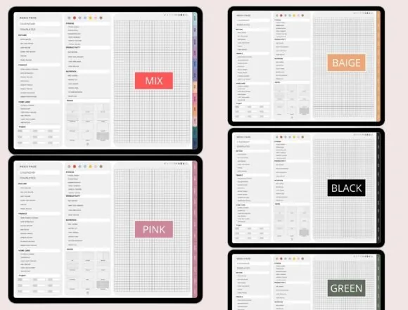 Digital Wellness & Fitness Planner for GoodNotes, product preview artwork: preview 1 thumbnail
