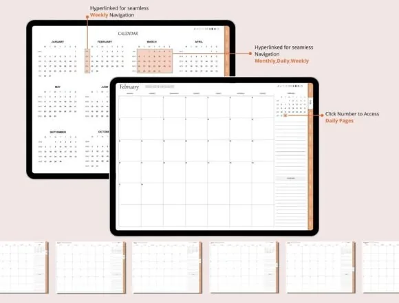 Digital Wellness & Fitness Planner for GoodNotes, product preview artwork: preview 3 thumbnail