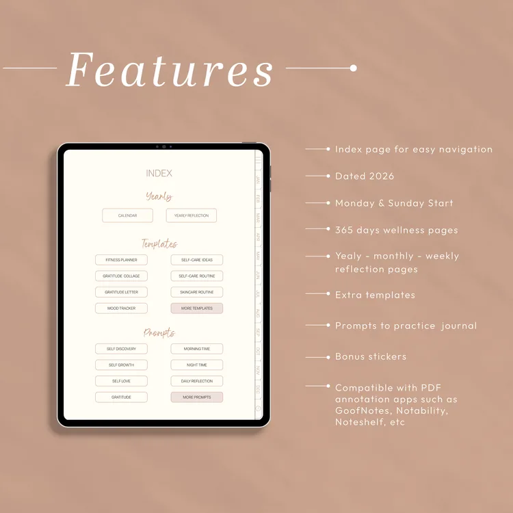 2026 Digital Wellness Journal, product preview artwork: preview 3 thumbnail